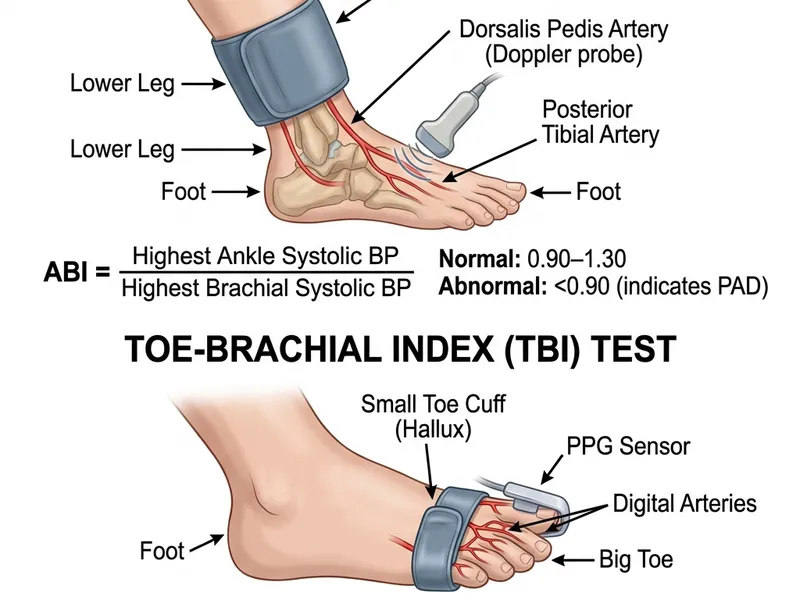 Comparison of ankle-cuff ABI and toe-cuff TBI procedures for arterial stiffness assessment